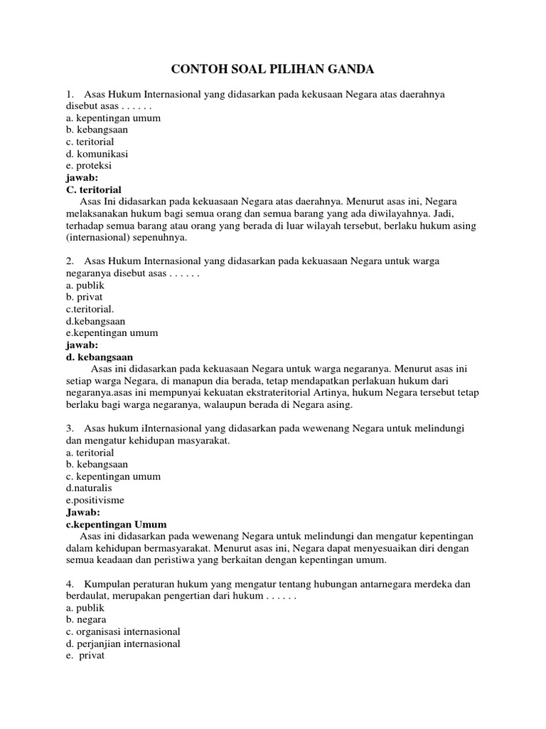 Detail Contoh Soal Multiple Choice Nomer 12