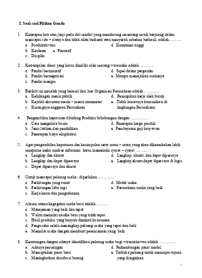 Detail Contoh Soal Multiple Choice Nomer 14