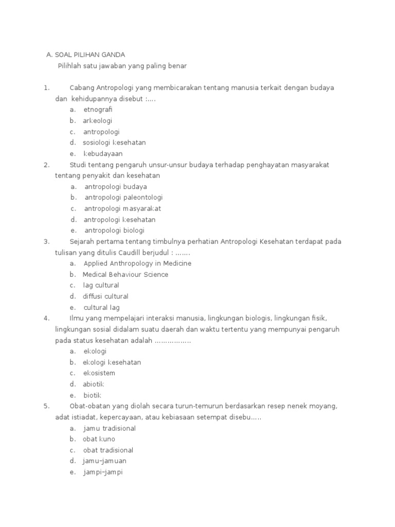 Detail Contoh Soal Multiple Choice Nomer 16