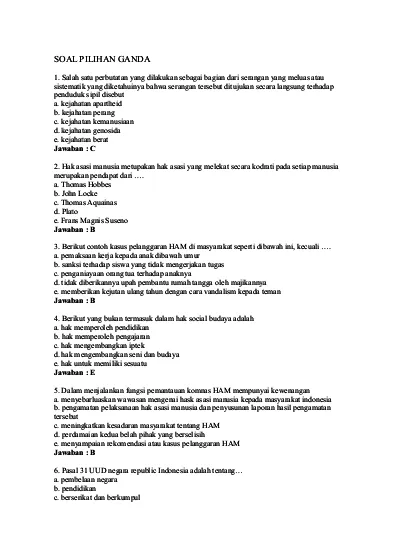 Detail Contoh Soal Multiple Choice Nomer 30