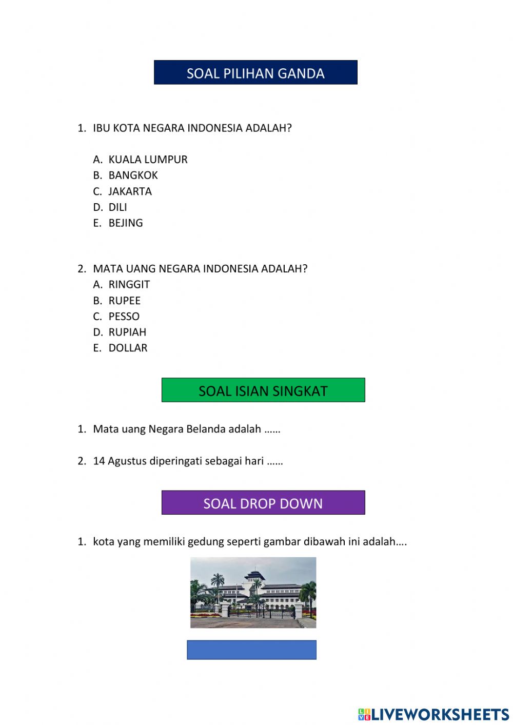 Detail Contoh Soal Multiple Choice Nomer 50