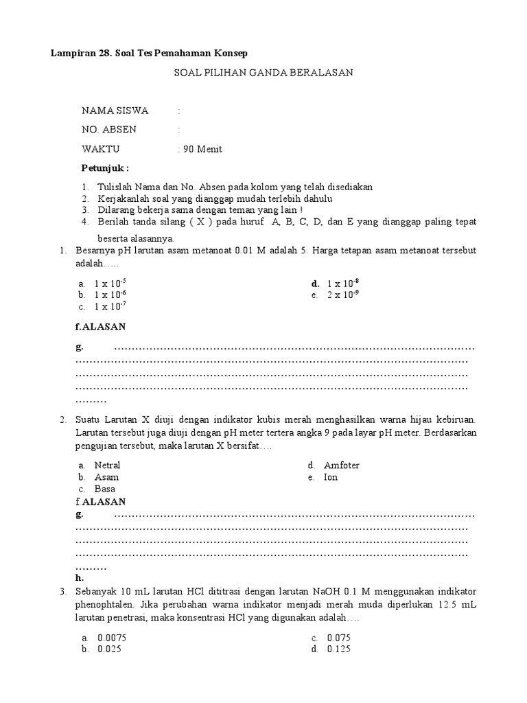 Detail Contoh Soal Multiple Choice Nomer 9