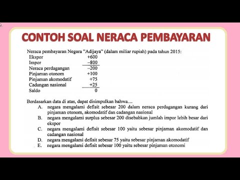 Detail Contoh Soal Neraca Pembayaran Nomer 2