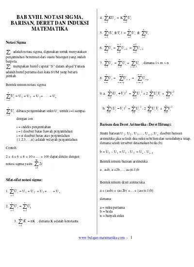 Detail Contoh Soal Notasi Sigma Nomer 30