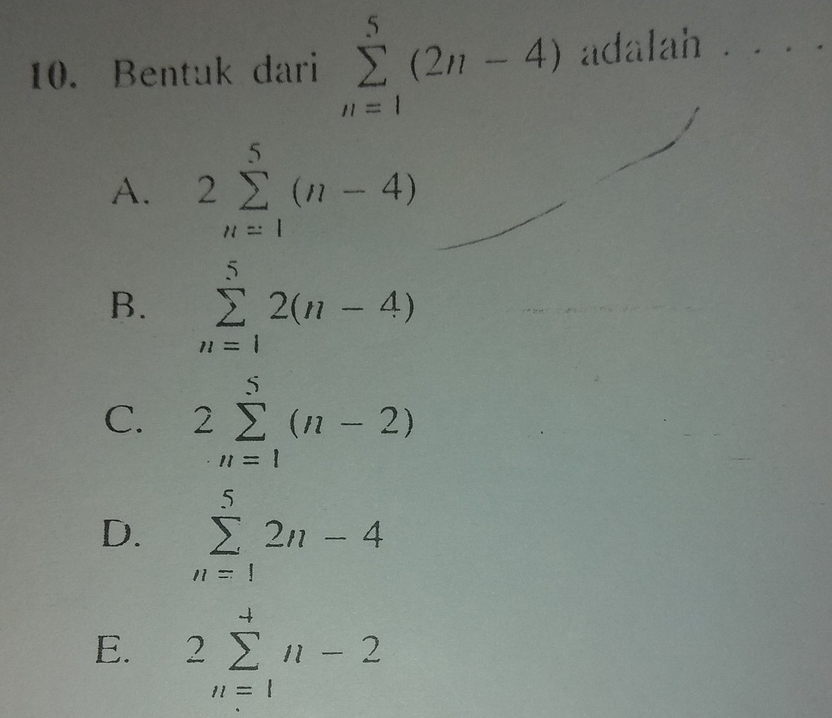 Detail Contoh Soal Notasi Sigma Nomer 47