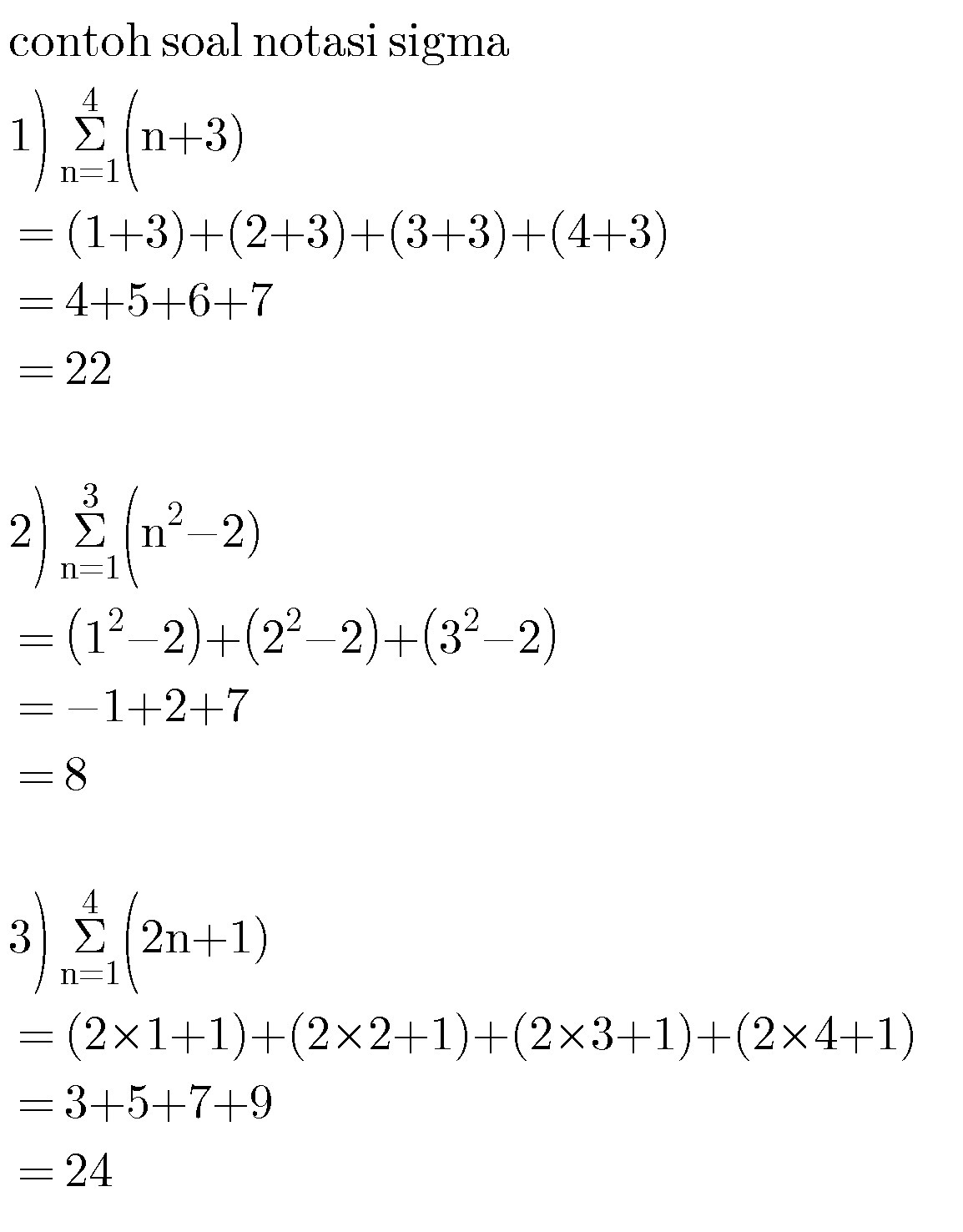 Detail Contoh Soal Notasi Sigma Dan Induksi Matematika Kelas 11 Nomer 2