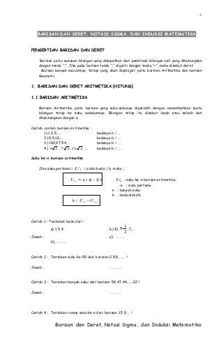 Detail Contoh Soal Notasi Sigma Dan Induksi Matematika Kelas 11 Nomer 44