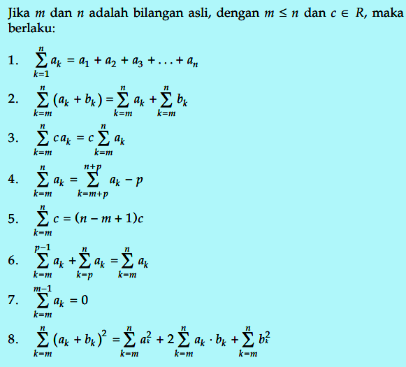 Contoh Soal Notasi Sigma Penjumlahan - KibrisPDR