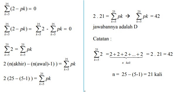 Detail Contoh Soal Notasi Sigma Penjumlahan Nomer 12