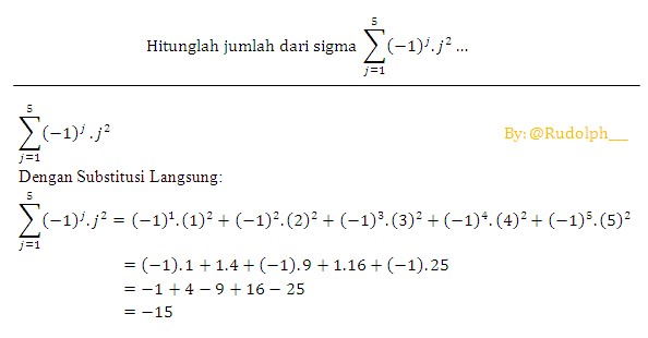 Detail Contoh Soal Notasi Sigma Penjumlahan Nomer 14