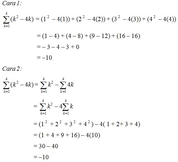 Detail Contoh Soal Notasi Sigma Penjumlahan Nomer 30