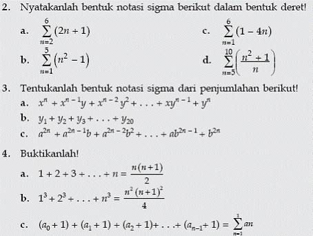 Detail Contoh Soal Notasi Sigma Penjumlahan Nomer 39