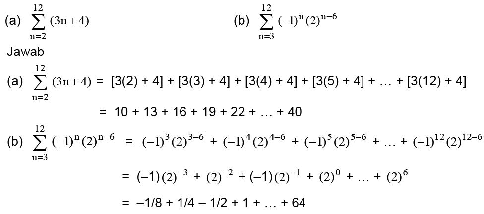 Detail Contoh Soal Notasi Sigma Penjumlahan Nomer 5