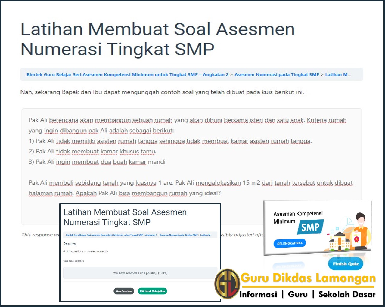 Detail Contoh Soal Numerasi Smp Nomer 16