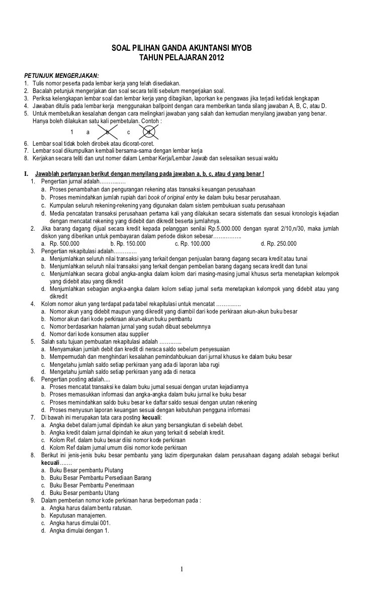 Detail Contoh Soal Objektif Nomer 24