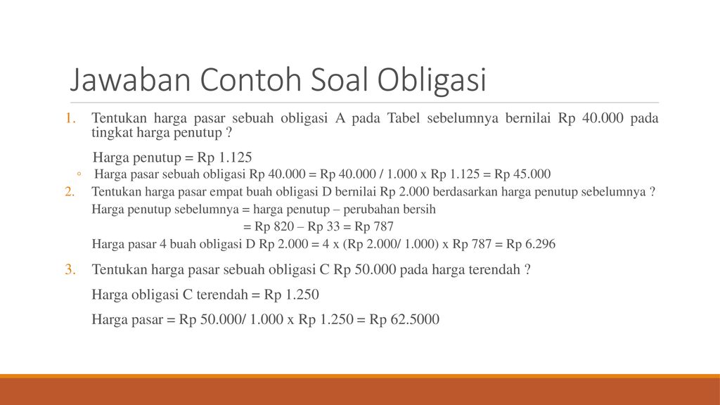 Detail Contoh Soal Obligasi Nomer 14