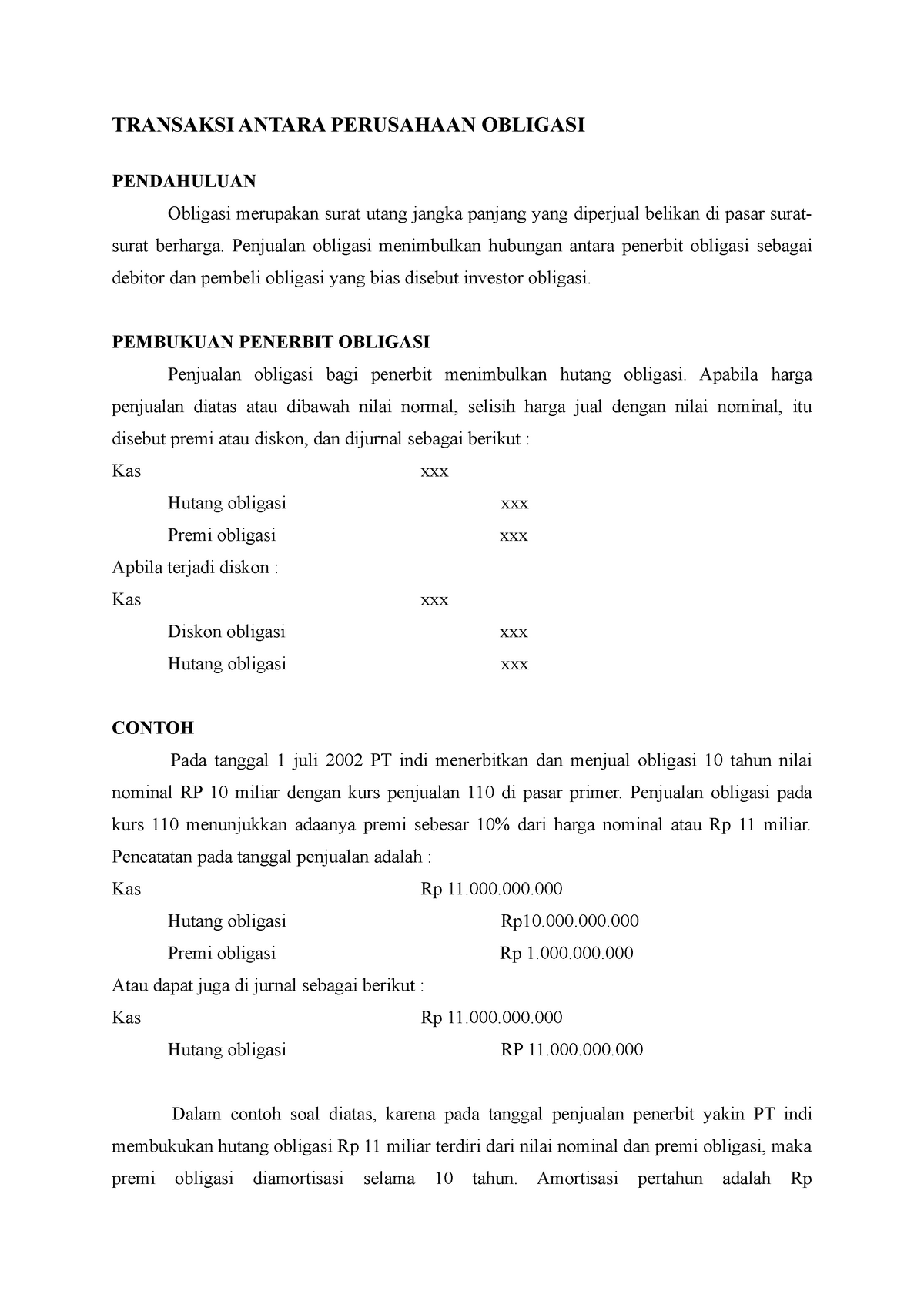 Detail Contoh Soal Obligasi Nomer 42