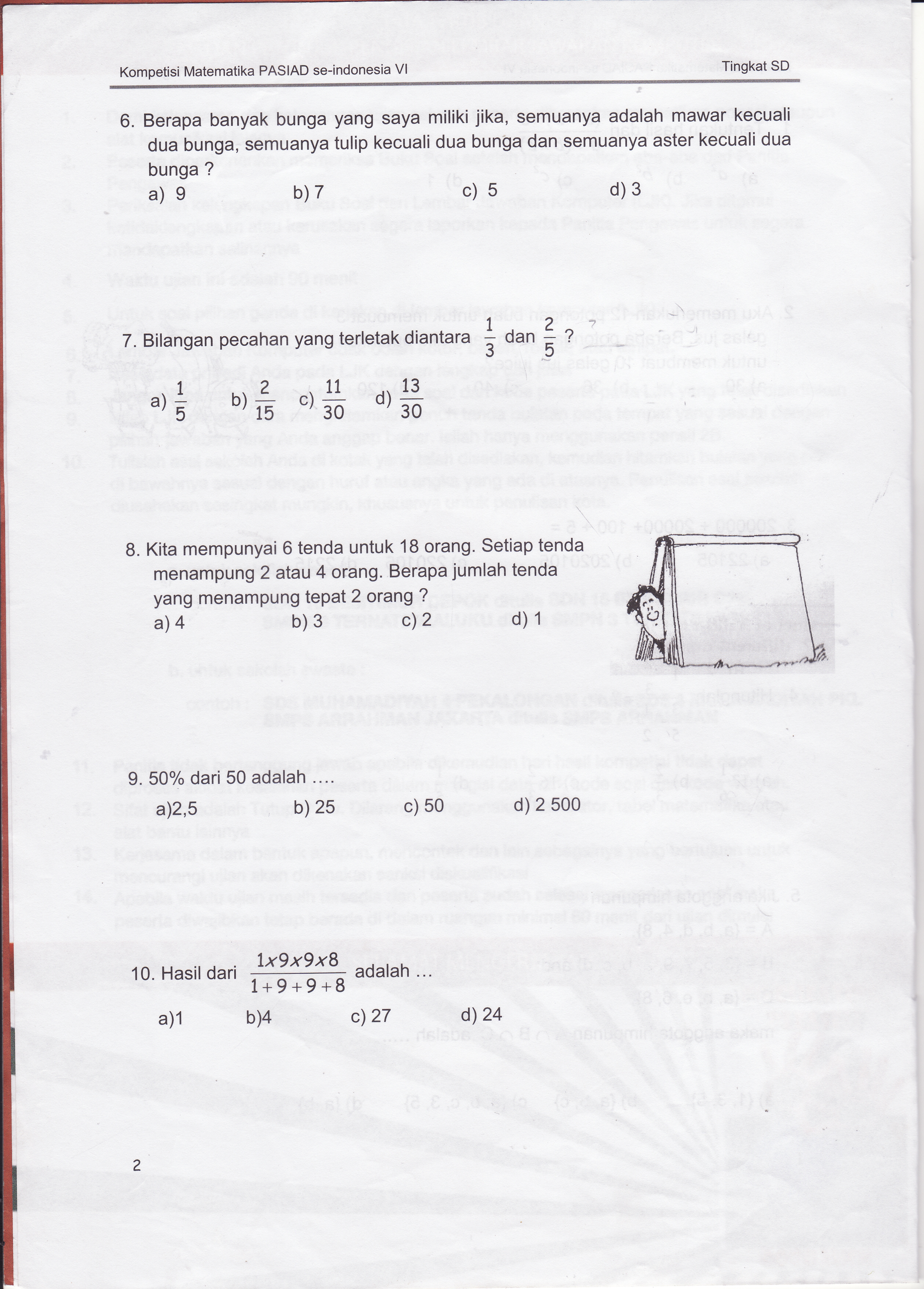 Detail Contoh Soal Olimpiade Matematika Sd Nomer 31