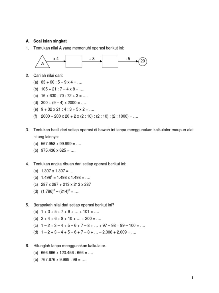 Detail Contoh Soal Olimpiade Matematika Sd Nomer 37