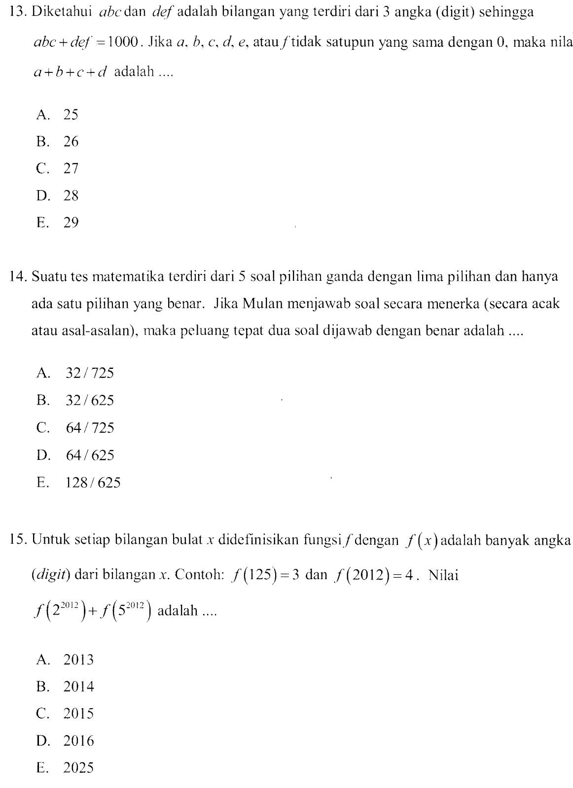 Detail Contoh Soal Olimpiade Matematika Sd Nomer 56