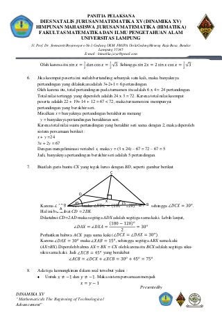 Detail Contoh Soal Olimpiade Matematika Sma Nomer 2