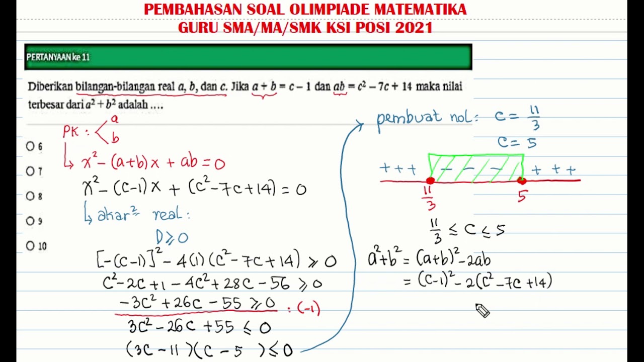 Detail Contoh Soal Olimpiade Matematika Sma Nomer 14