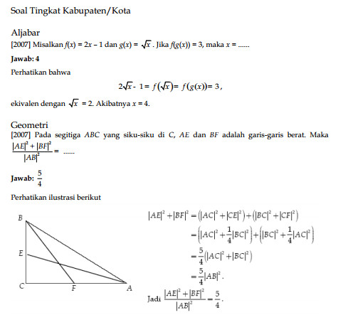 Detail Contoh Soal Olimpiade Matematika Sma Nomer 6