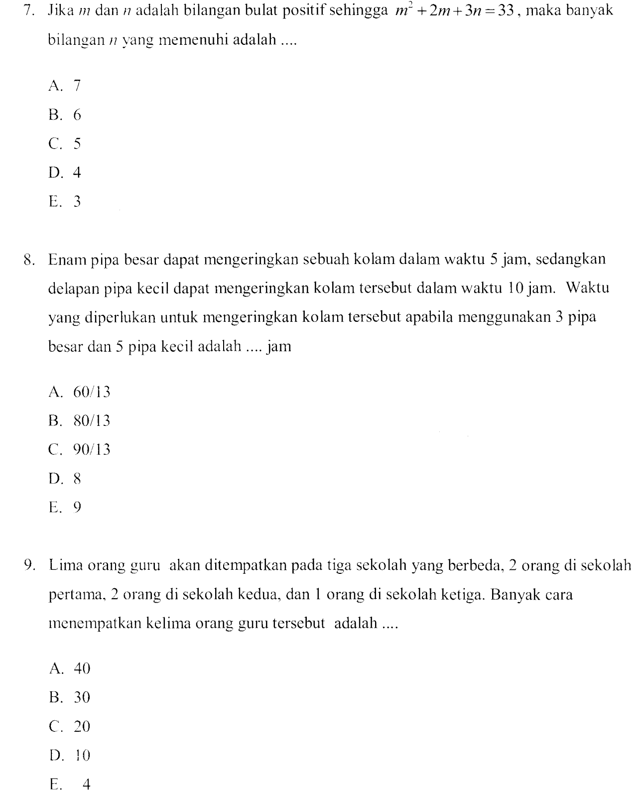 Detail Contoh Soal Olimpiade Matematika Smp Nomer 15