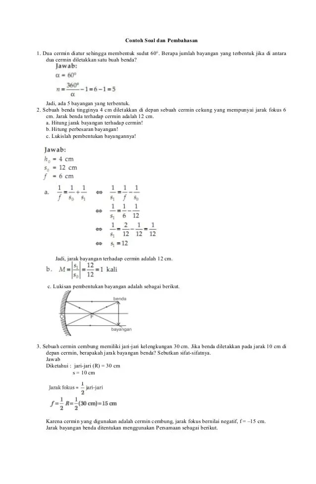 Detail Contoh Soal Optik Nomer 19