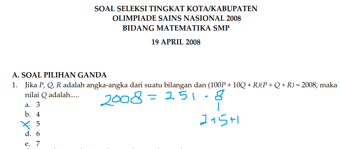 Detail Contoh Soal Osn Matematika Smp Nomer 14