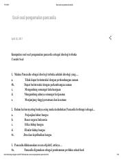 Detail Contoh Soal Pancasila Nomer 5