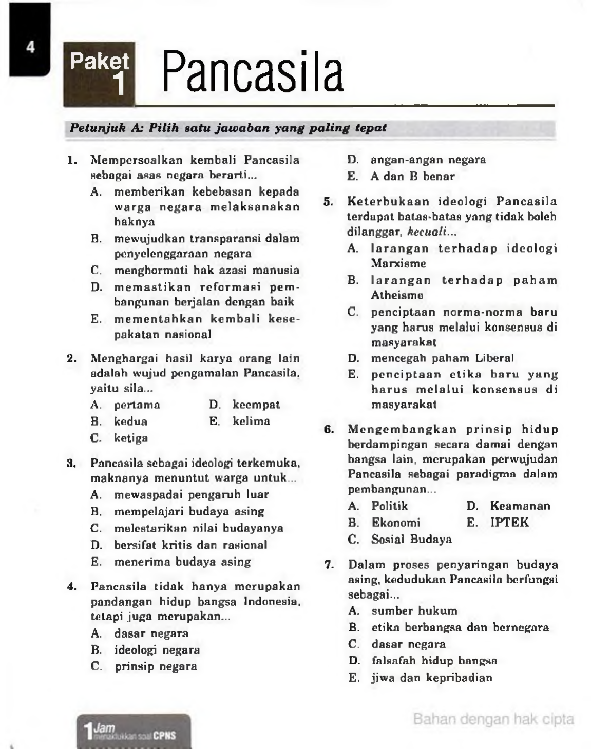 Detail Contoh Soal Pancasila Nomer 7