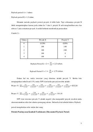 Detail Contoh Soal Payback Period Nomer 23