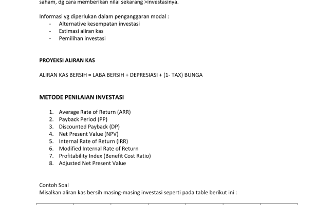 Detail Contoh Soal Payback Period Nomer 46