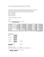 Detail Contoh Soal Payback Period Nomer 51