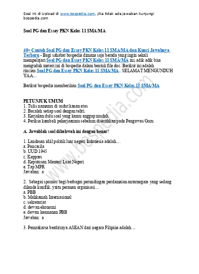 Detail Contoh Soal Pbb Nomer 45