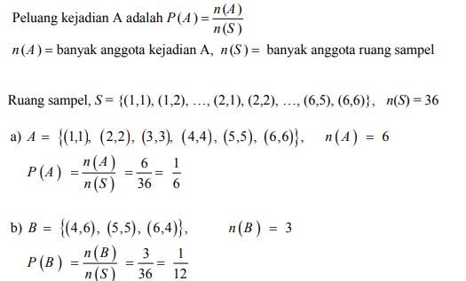 Detail Contoh Soal Peluang Dadu Nomer 18