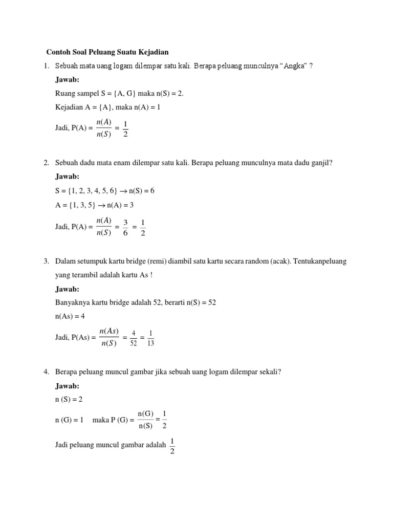 Detail Contoh Soal Peluang Kartu Bridge Nomer 23