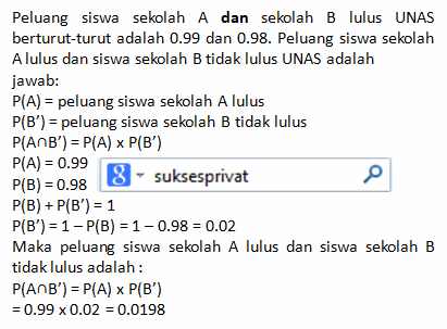 Detail Contoh Soal Peluang Saling Bebas Nomer 31