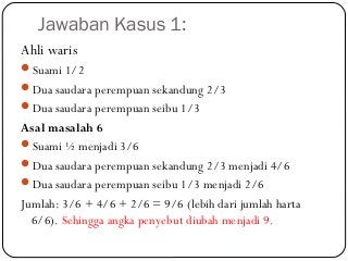 Detail Contoh Soal Pembagian Warisan Nomer 17