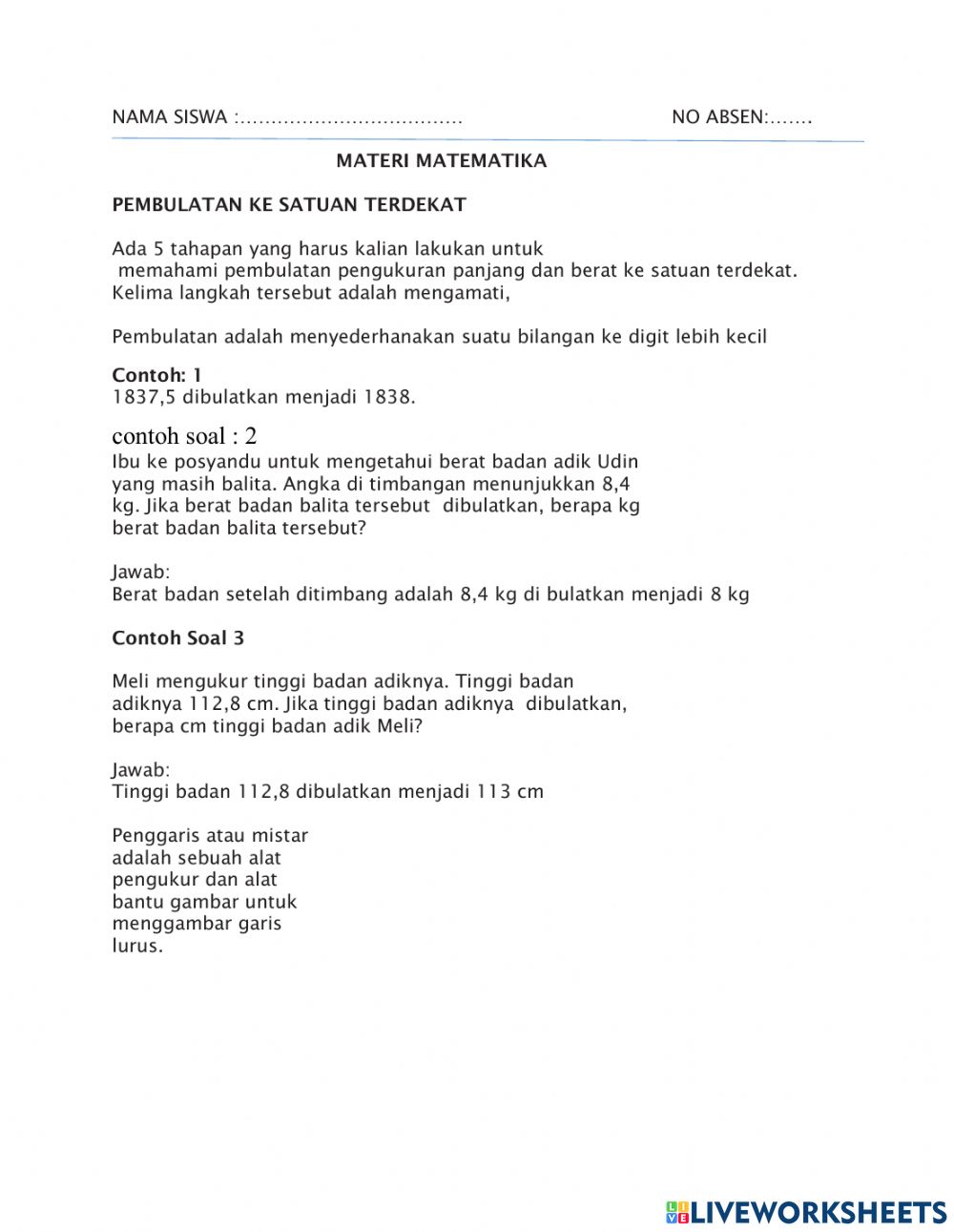 Detail Contoh Soal Pembulatan Nomer 54