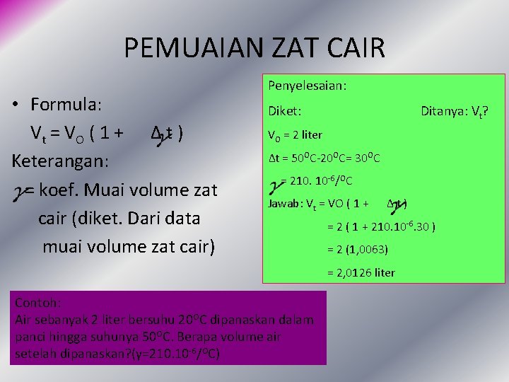 Detail Contoh Soal Pemuaian Zat Cair Nomer 46