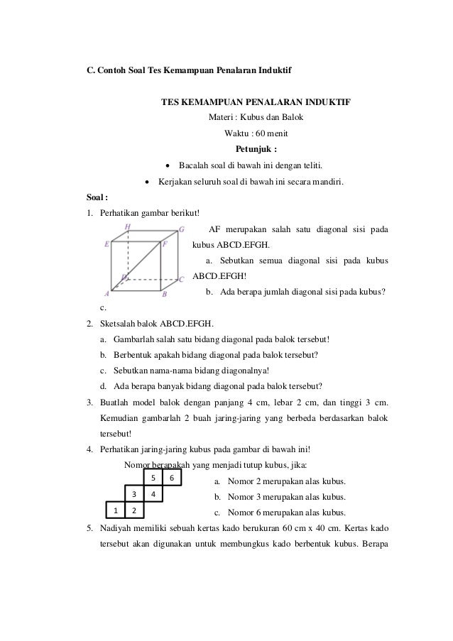 Detail Contoh Soal Penalaran Matematika Nomer 4