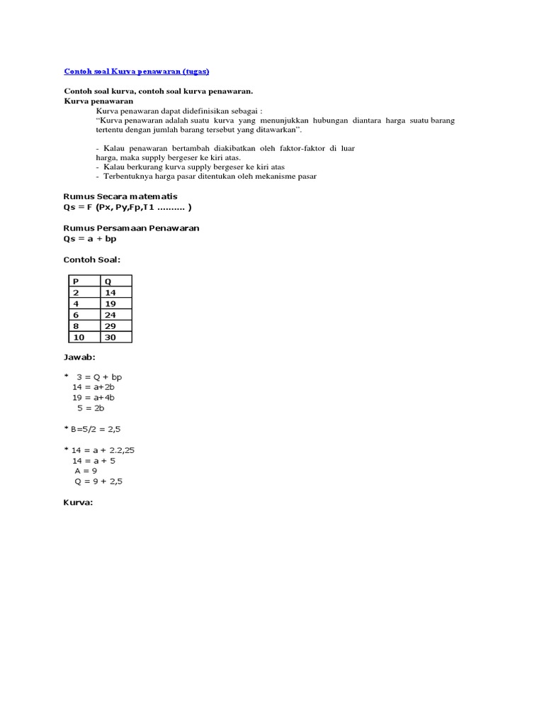 Detail Contoh Soal Penawaran Nomer 15