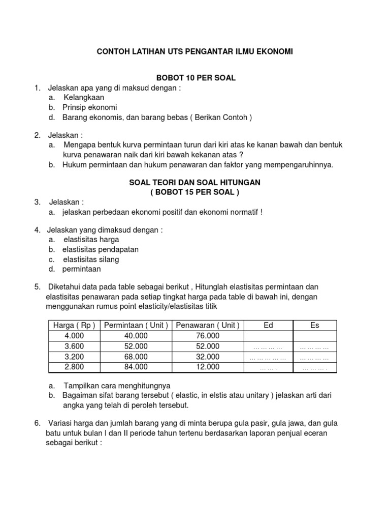 Detail Contoh Soal Penawaran Nomer 39