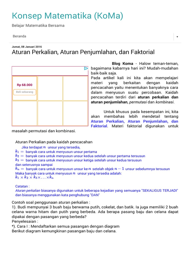 Detail Contoh Soal Pencacahan Nomer 48