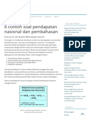 Detail Contoh Soal Pendekatan Produksi Nomer 39