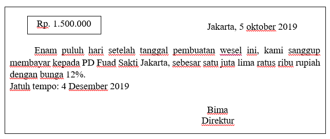 Detail Contoh Soal Pendiskontoan Wesel Nomer 20