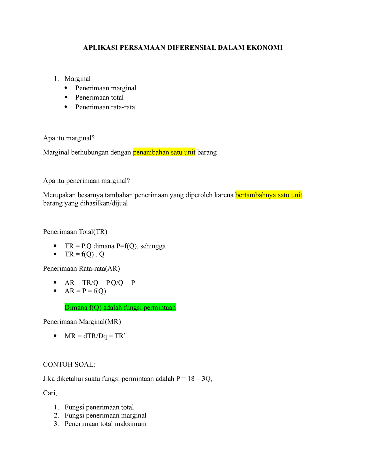 Detail Contoh Soal Penerimaan Total Nomer 8