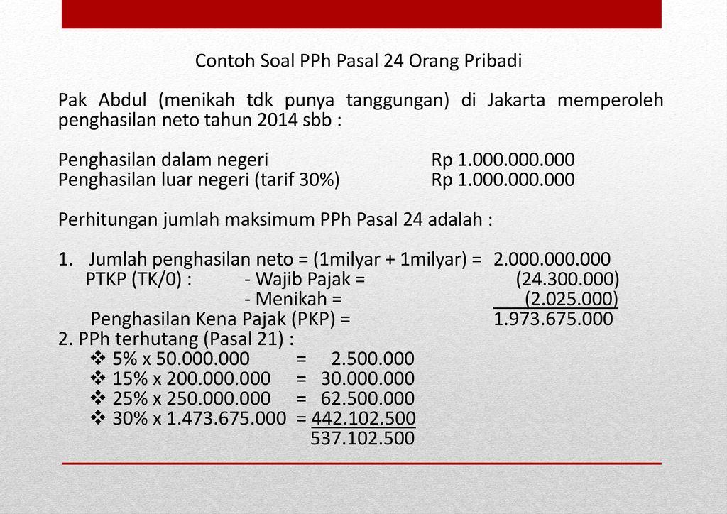 Detail Contoh Soal Penghasilan Kena Pajak Nomer 6